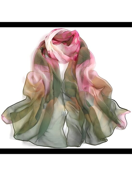 Accessories - Lightweight Print Floral Pattern Scarf Shawl Fashion Scarves Sunscreen Shawls